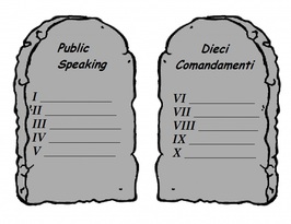 I dieci comandamenti del Public Speaking